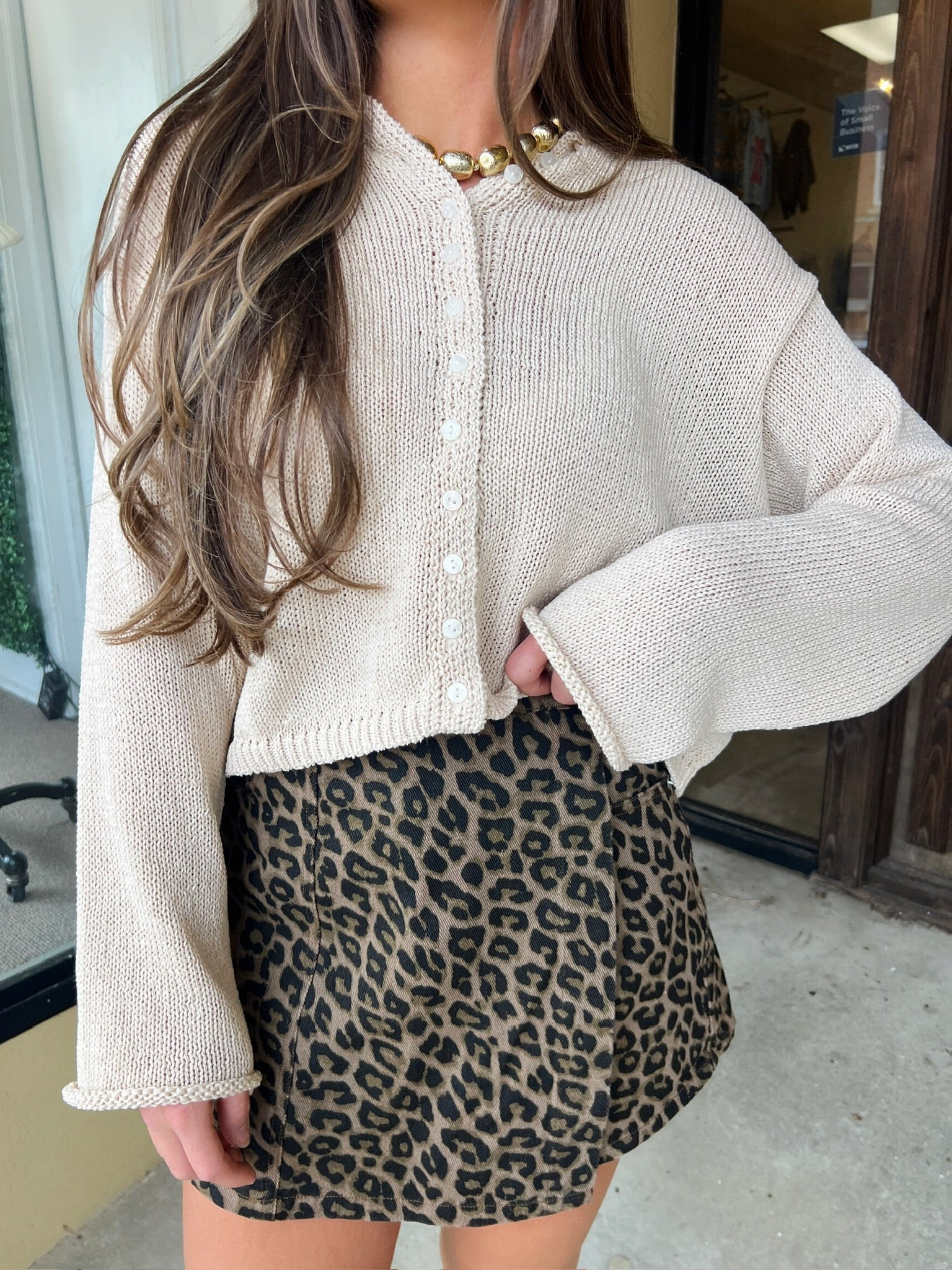 campbell leopard skort