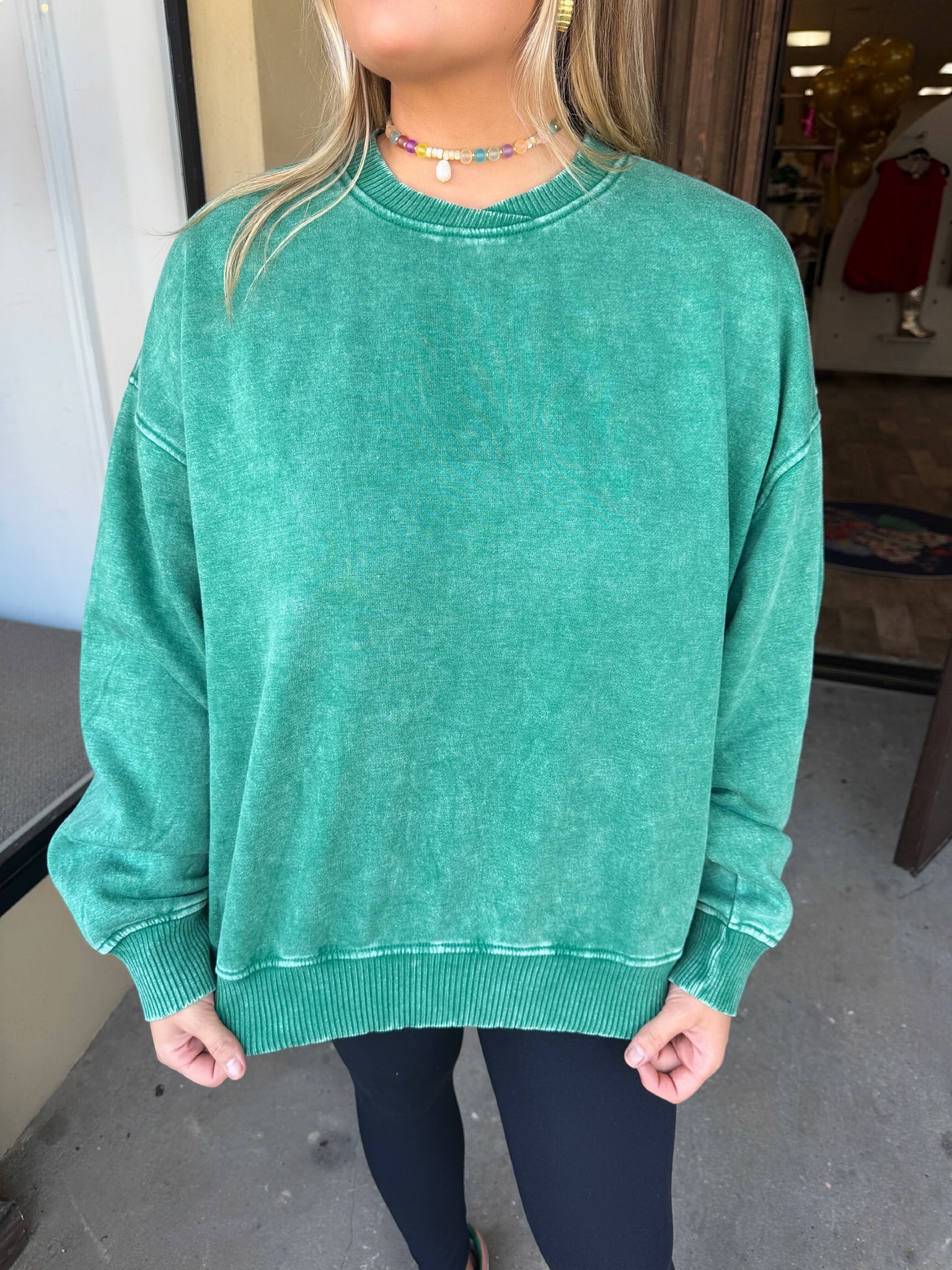 here for it sweatshirt in green
