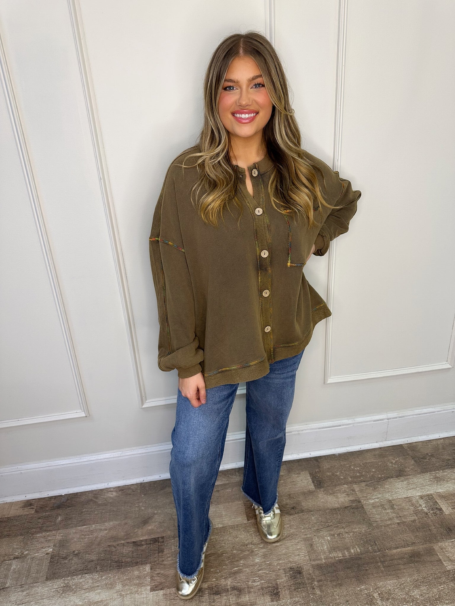 etta terry knit cardigan