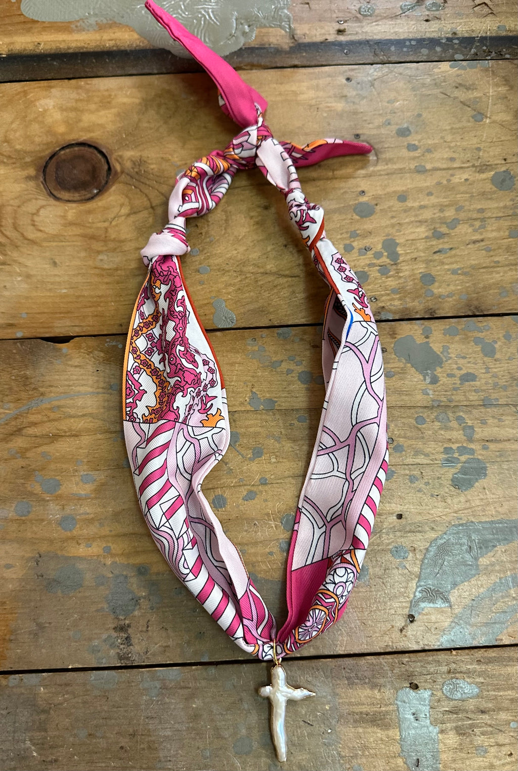 TR scarf necklace #227