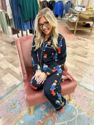 nutcracker pjs - black long sleeve