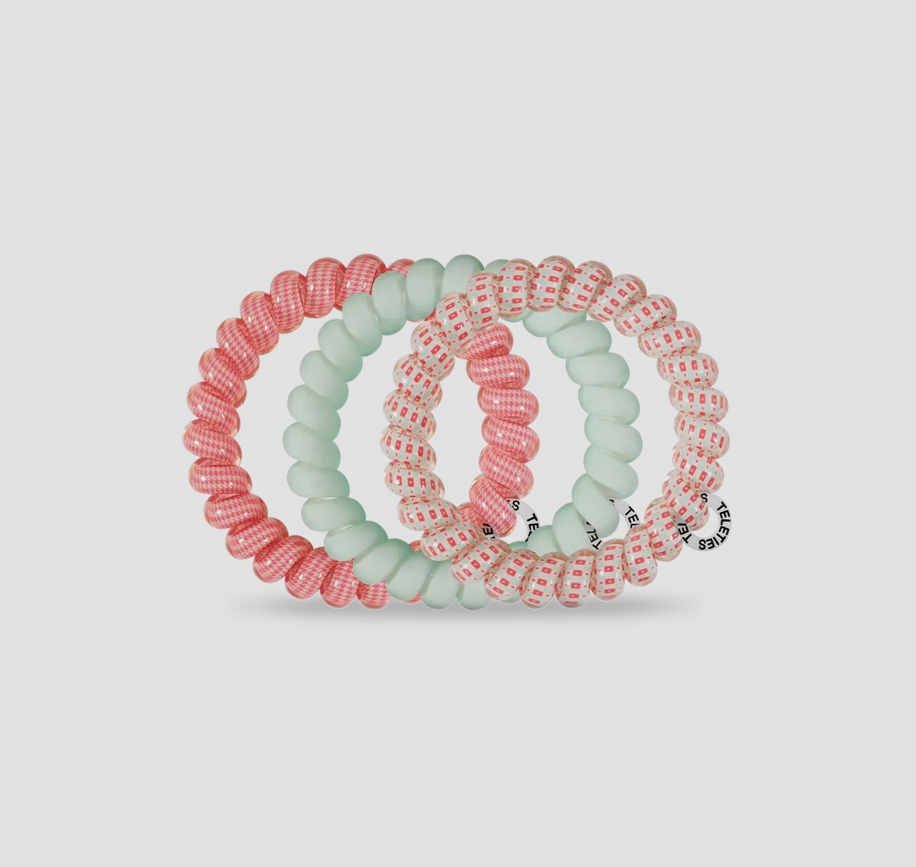 teleties spiral hair coils - large (calming coral)