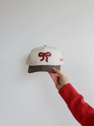 cheetah bow trucker hat