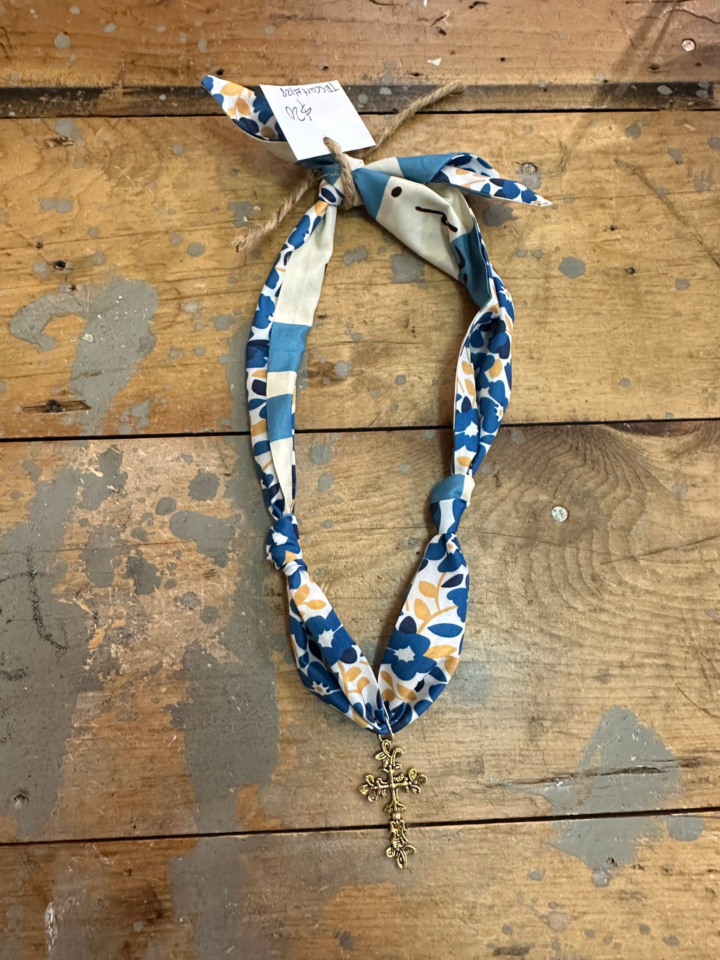 TR scarf necklace #128