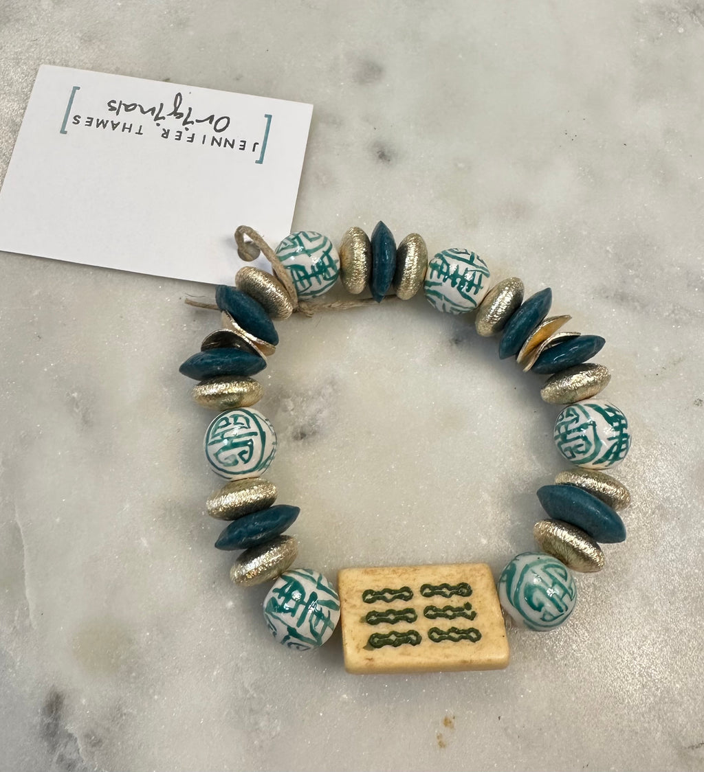 mahjong beaded bracelet #22