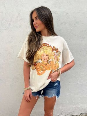 LivyLu Dolly Parton 80s tune thrifted tee