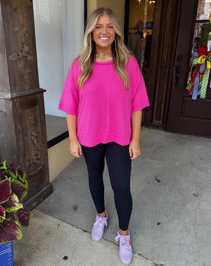 back to the basics tee in fuchsia