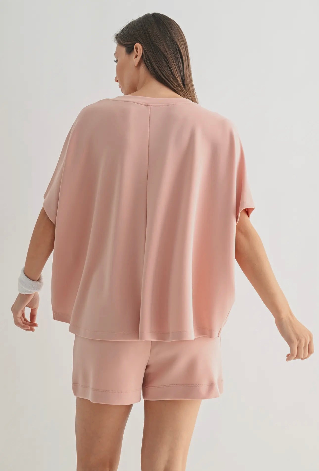 laguna boatneck top in misty rose