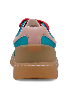 mia vesta sneaker - turquoise / green multi