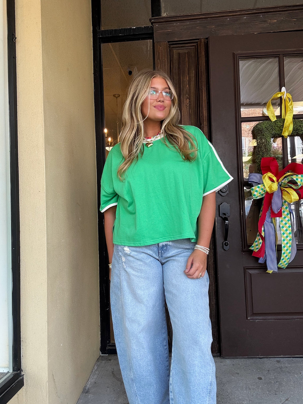 apple green tee